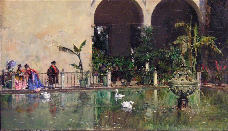 Raimundo Madrazo Estanque en los jardines del Real Alcazar de Sevilla Sweden oil painting art